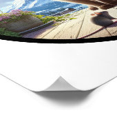 美しいシャム猫の3D丸型イメージ ポスター (角)