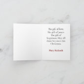 美しいシャム猫クリスマスグリーティングカード カード (内部)