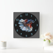 美しいシャメスベッタフィッシュ スクエア壁時計 (ホーム)