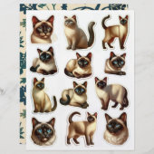 美しいシャメネコイラストヘッド&体 (正面/裏面)