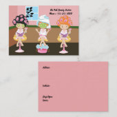 美しいショップデザイン3人の女性が甘やかされている 名刺 (正面/裏面)