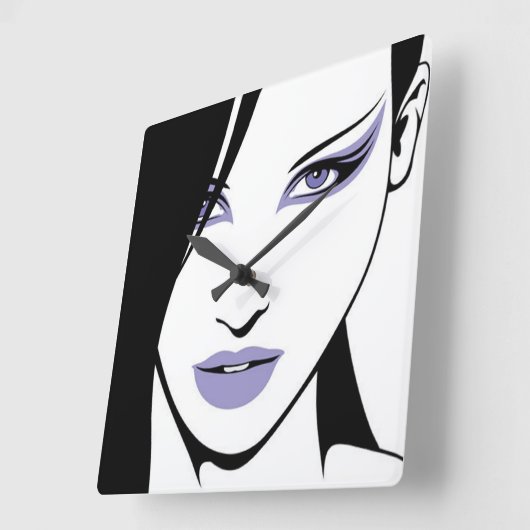 美しいシルエットの柱時計 スクエア壁時計 (傾斜)