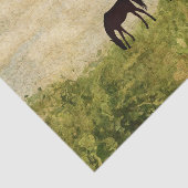 美しいシルエットマーレと馬 薄葉紙 (詳細)