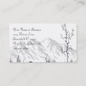 美しいシルエット山黒、白、赤 名刺 (裏面)