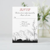 美しいシルエット結婚山 出欠カード (スタンド正面)