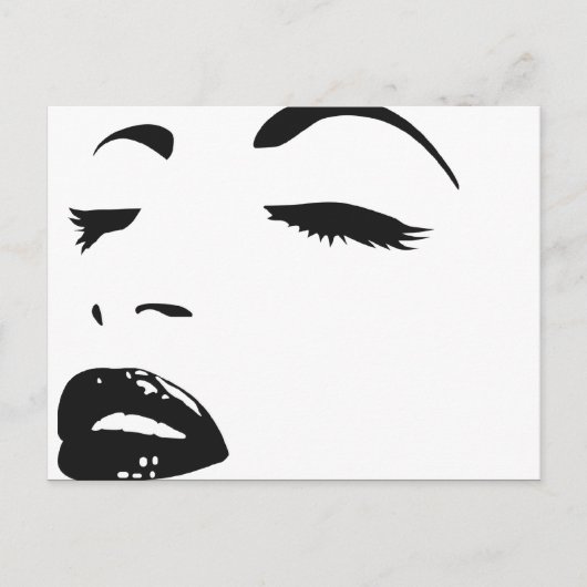 美しいシルエット(大きい) ポストカード (正面)