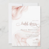 美しいシルキー赤面ブライダルシャワー写真 招待状 (正面)