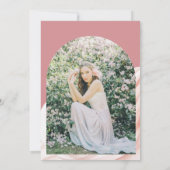 美しいシルキー赤面ブライダルシャワー写真 招待状 (裏面)