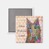 美しいシルクウィンハウンドラバーマグネット マグネット (正面/裏面)