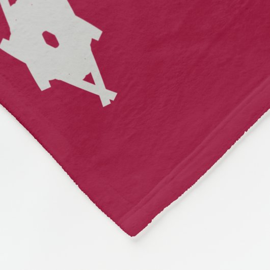 美しいシルバーとブルゴーニュ フリースブランケット (角)