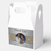 美しいシルバーと金ゴールド結婚の写真の輝き フェイバーボックス (オープン)