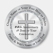 美しいシルバークロス教会のパーティーの好意、教会 マグネット (正面)