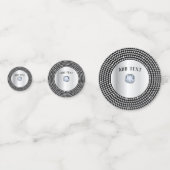 美しいシルバーダイヤモンドパーソナライズデザイン コンフェッティ (正面)