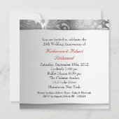 美しいシルバー25周年記念招待状 招待状 (裏面)