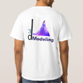 美しいシンデレラ3Dモデリング= Tシャツ (裏面)