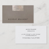 美しいシンプルとファッションシックフェイクシークインタウペ 名刺 (正面/裏面)