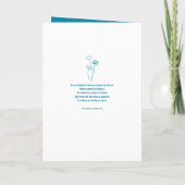 美しいシンプルアクアブルー牛パセリ結婚ス プログラム (裏面)