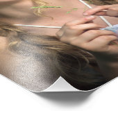 美しいシンプルガールプレミアムサテン フォトプリント            (角)