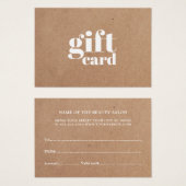 美しいシンプルギフトカード印刷クラフト (正面&裏面)