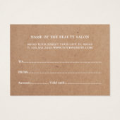 美しいシンプルギフトカード印刷クラフト (裏面)