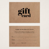美しいシンプルギフトカード印刷クラフト (正面&裏面)