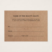 美しいシンプルギフトカード印刷クラフト (裏面)