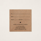 美しいシンプルギフトカード印刷クラフト (裏面)