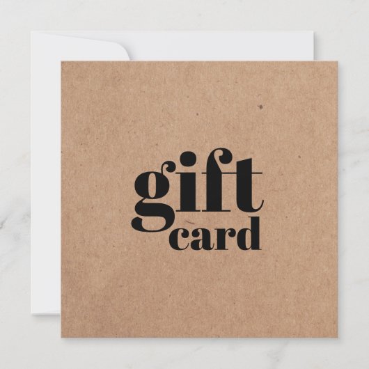 美しいシンプルギフトカード印刷クラフト ノートカード (正面)