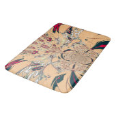 美しいシンプルフローラモチーフパーソナライズされたデザイン バスマット (アングル)