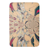 美しいシンプルフローラモチーフパーソナライズされたデザイン バスマット (正面縦)