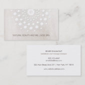 美しいシンプルホワイトマンダラスパ 名刺 (正面/裏面)