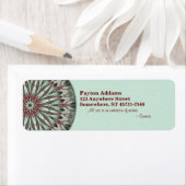 美しいシンプルマンダラ – 差出人住所ラベル ラベル (インサイチュ)