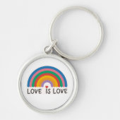 美しいシンプルミニマル愛は愛のプライド キーホルダー (正面)