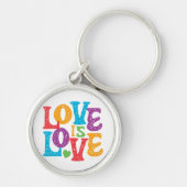 美しいシンプルミニマル愛は愛のプライド キーホルダー (正面)