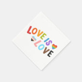 美しいシンプルミニマル愛は愛のプライド スタンダードカクテルナプキン (角)