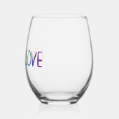 美しいシンプルミニマル愛は愛のプライド ステムなしワイングラス (左)