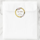 美しいシンプルリップクリーム製品ラベル ラウンドシール (バッグ)