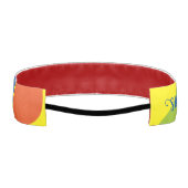 美しいシンプル夏のフローラデザイン アスレチックヘッドバンド (裏面)