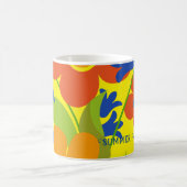 美しいシンプル夏のフローラデザイン コーヒーマグカップ (中央)