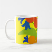 美しいシンプル夏のフローラデザイン コーヒーマグカップ (左)