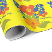 美しいシンプル夏のフローラデザイン ラッピングペーパー (ロールコーナー)
