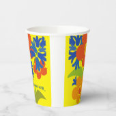 美しいシンプル夏のフローラデザイン 紙コップ (左)