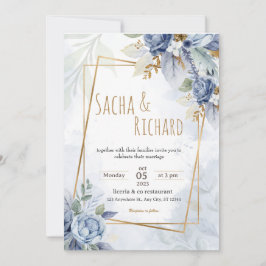 美しいシンプル結婚式招待状。 招待状