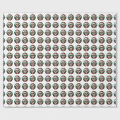 美しいシーズー(犬)ズドッグのクリスマスパターン ラッピングペーパー (フラット)