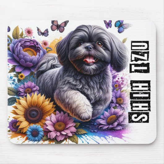 美しいシーズー(犬)ズドッグ マウスパッド (正面)