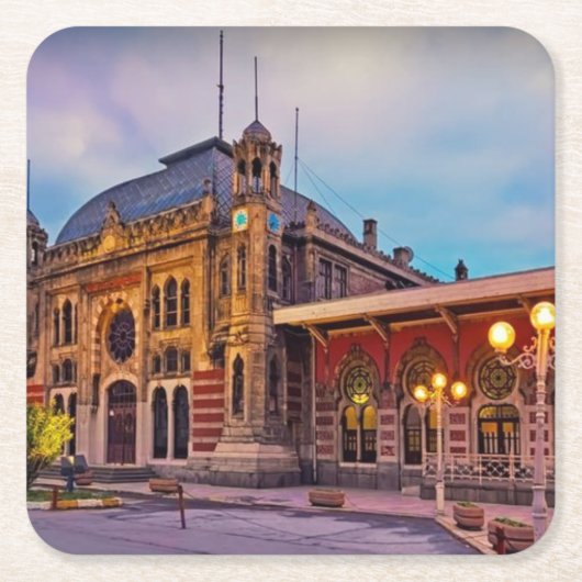 美しいシーナリーコースターセット スクエアペーパーコースター (正面)