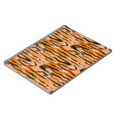 美しいシームレスなタイガーパターン、桃の色 ノートブック (左側)