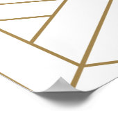 美しいシームレスな模様の日本の障子組子 ポスター (角)