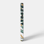 美しいシームレスな花柄の背景に iPhoneケース (左側面)