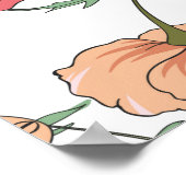 美しいシームレスな花柄。フラワーイラスト ポスター (角)